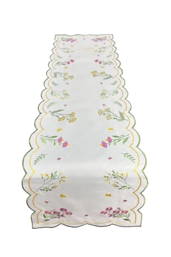 Bieżnik Wiosenny 40x140 haftowany Kwiatki