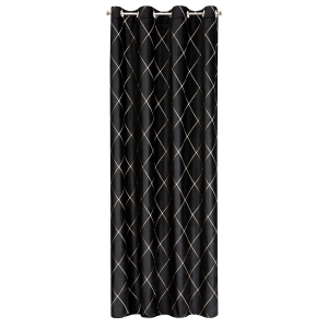 Zasłona gotowa na przelotkach MARGO 140x250 Czarna