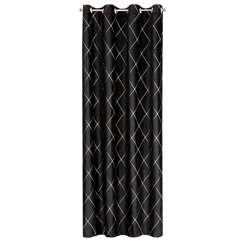 Zasłona gotowa na przelotkach MARGO 140x250 Czarna