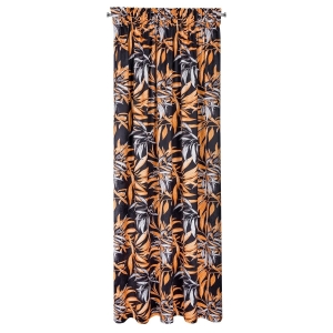 Zasłona gotowa na taśmie ZOJA 140x270 Czarna + Ruda