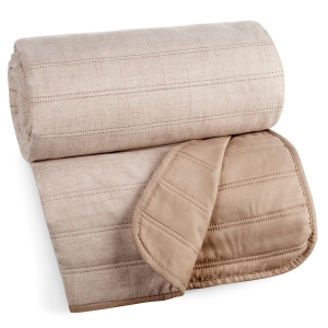 Narzuta dekoracyjna 170x210 Selen geometryczne pikowanie morelowa