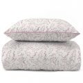 Pościel 160x200 La Perkale Perkal z lamówką Kwietna łączka w odcieniach różowego Bawełna Premium 