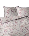 Pościel 160x200 La Perkale Perkal z lamówką Kwietna łączka w odcieniach różowego Bawełna Premium  