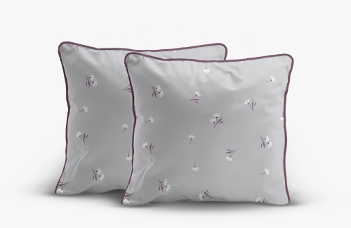 Poszewka Perkal z bawełny 40x40 kwietna łączka 2szt Premium  