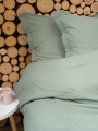 Pościel Bawełniana 140x200 Gładka z ozdobnym guzikiem Premium miętowa zielona