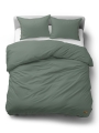 Pościel Bawełniana 160x200 Gładka z ozdobnym guzikiem Premium zielona miętowa