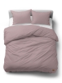 Pościel Bawełniana 160x200 Gładka z ozdobnym guzikiem Premium różowa pudrowa