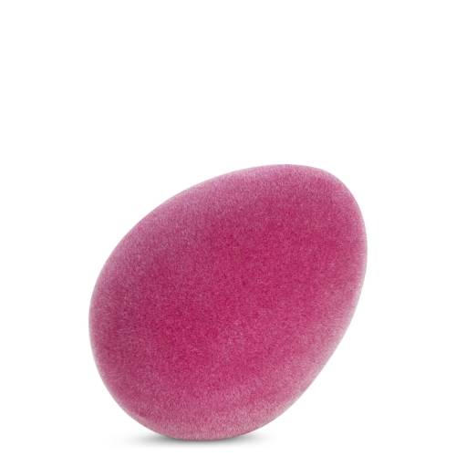 Figurka wielkanocna jajko 8x7x7  cm pokryta meszkiem amarant