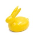 Figurka wielkanocna 14x10x13 żółta zajączek z glinki ceramicznej 