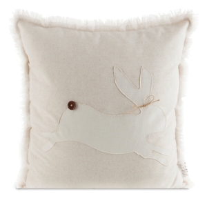 Poszewka Świąteczna 45x45 Królik Wielkanocny jasna beżowa