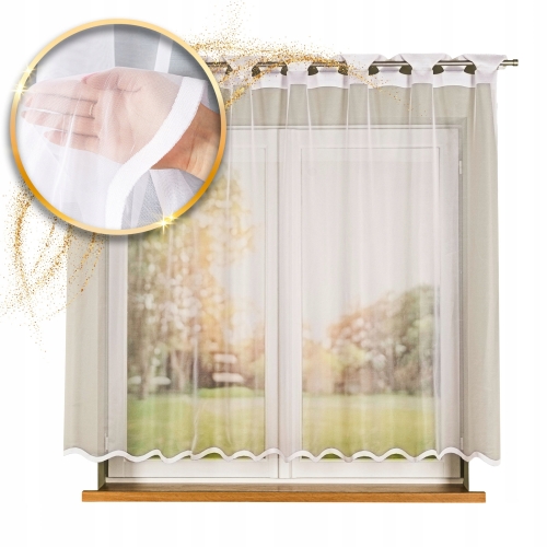 Firanka gotowa żakardowa na prosto Elza 250x160cm biała