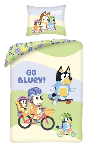 Pościel bawełniana 140x200 Bluey sportowy Piesek HIT 
