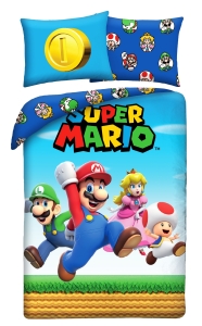 Pościel Młodzieżowa 140x200 Super Mario Mikrofibra