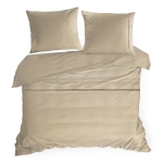 Pościel z Makosatyny bawełnianej 140x200 by Eva Minge Premium Jednobarwna Beżowy