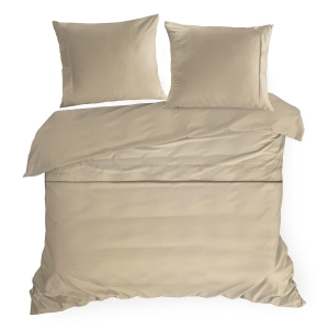 Pościel z Makosatyny bawełnianej 160x200 by Eva Minge Premium Jednobarwna Ceglasty Beżowy
