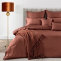 Pościel z Makosatyny bawełnianej 220x200 by Eva Minge Premium Jednobarwna Ceglasty Marsala
