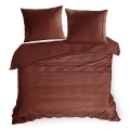 Pościel z Makosatyny bawełnianej 220x200 by Eva Minge Premium Jednobarwna Ceglasty Marsala