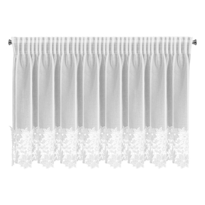 Firana gotowa 200x70 Artemida na taśmie biała