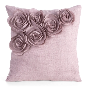 Poszewka Dekoracyjna 45x45 Flores Kwiaty różowa