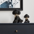 Figurka z żywicy poliestrowej Pies 19 x 8 x 10 cm czarna