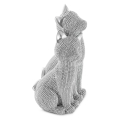 Figurka z żywicy poliestrowej Kotki 13 x 11 x 21 cm srebrna 