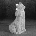 Figurka z żywicy poliestrowej Kotki 13 x 11 x 21 cm srebrna 