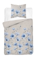 Pościel Bawełniana 140x200cm Kwiaty niebieskie