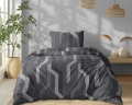 Pościel Bawełniana 140x200cm Geometryczna Popielata Szara
