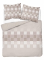 Pościel Bawełniana 180x200cm Geometryczna Beżowa