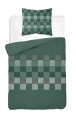Pościel Bawełniana 140x200cm Geometryczna Zielona