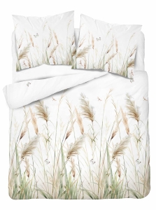 Pościel Bawełniana 160x200cm Łąka Trawy na jasnym tle 