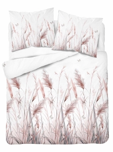Pościel Bawełniana 180x200cm Łąka Trawy na jasnym tle