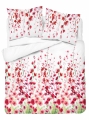 Pościel Bawełniana 180x200cm Kwiaty czerwone na jasnym tle 