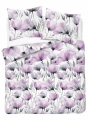 Pościel Bawełniana 180x200cm Kwiaty fiołkowe na jasnym tle 