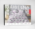 Pościel Bawełniana 180x200cm Kwiaty fiołkowe na jasnym tle 