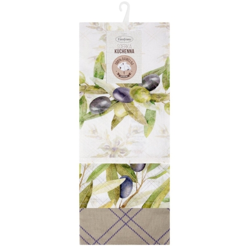 Zestaw 3szt ścierek kuchennych 50x75 Olive bawełna 