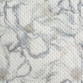 Narzuta dekoracyjna 220x240 Lisa Kwiaty srebrne na białym 