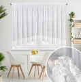 Firana gotowa na taśmie Roses 400x160 łuk biała 