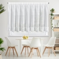 Firana gotowa na taśmie Roses 350x160 biała taśma
