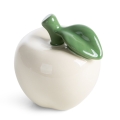 Figurka z glinki ceramicznej Jabłko 9 x 9 x 10 cm kremowa   