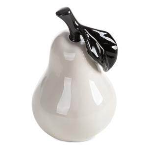 Figurka z glinki ceramicznej Gruszka 12 x 12 x 19 cm kremowa   