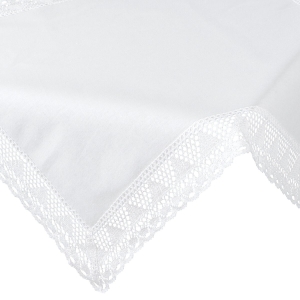Bieżnik Serweta 85x85 Nataly z koronką biały kwadrat 