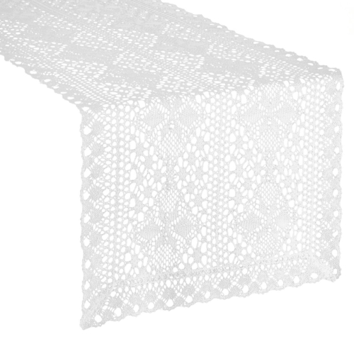 Bieżnik Serweta 40x140 Mary Niciany biały prostokąt  