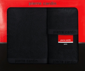 Komplet ręczników w pudełku Evi 3cz. ciemny czarny 430g/m2 Pierre Cardin 
