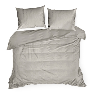 Pościel Satynowa 220x200 Nikol żakard szarobeżowa 