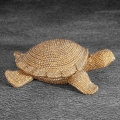 Figurka z żywicy poliestrowej żółw 14 x 12 x 5 cm złota