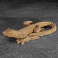 Figurka z żywicy poliestrowej salamandra 19 x 10 x 4 cm złota