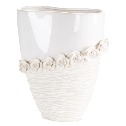 Wazon Dekoracyjny ELIANA 27 x 13 x 32 cm kremowy 