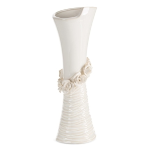 Wazon Dekoracyjny ELIANA 14 x 10 x 38 cm kremowy 