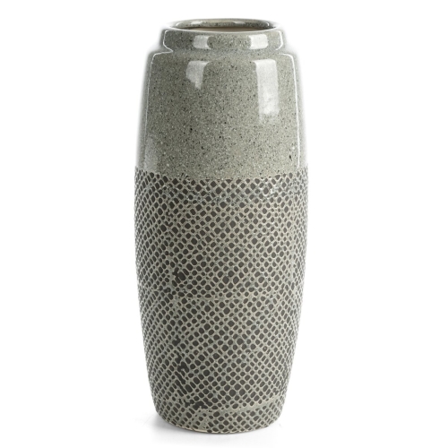 Wazon Dekoracyjny NORI 16 x 16 x 36 cm stalowy + czarny